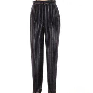 Jaeger Wool Navy Blue Pinstripe Pants (Possible Vintage)